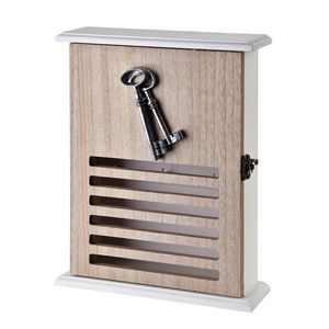 Drevená skrinka na kľúče STACY 20x6x26, 5 cm hnedá vyobraziť