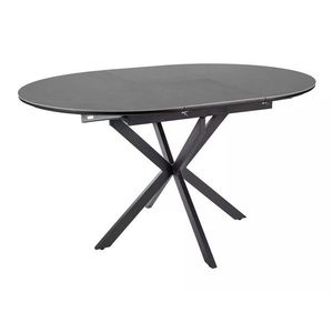 Jedálenský rozkladací stôl Gaston 100/135 cm keramika sivý mramor/čierny vyobraziť