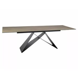 Jídelní rozkládací stůl Westin 160/240 cm světle hnědý/černý vyobraziť
