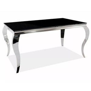 Jedálenský stôl Prince 150 cm čierny/chróm vyobraziť