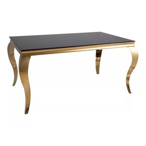 Jedálenský stôl Prince 150 cm čierny/zlatý vyobraziť