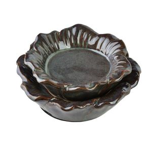 Keramický svietnik Yarine 7 cm fialový/zelený vyobraziť