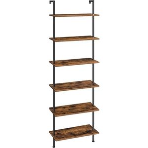 Knižnica Vasagle Zorami 60 cm čierna/hnedá vyobraziť