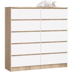 Komoda Kuba 120 cm dub sonoma/biela vyobraziť