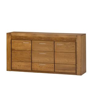 Komoda Velvet II 47 181 cm z masívu s LED osvetlením rustikálny dub vyobraziť