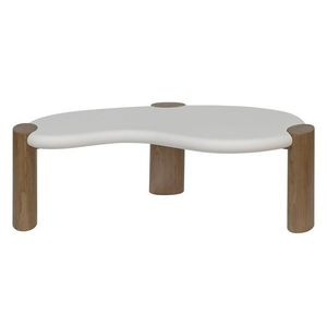 Konferenčný stolík Floe 125 cm biely/orech vyobraziť