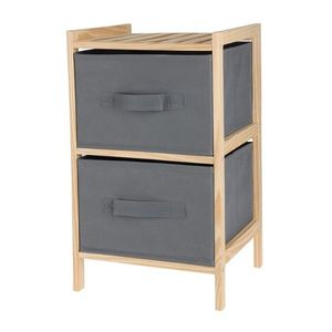 Koupelnový regál Lotus 46 cm bambus/šedý vyobraziť