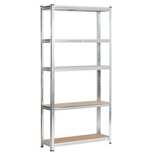 Kovový regál REGMET 90x30x180 cm strieborný vyobraziť