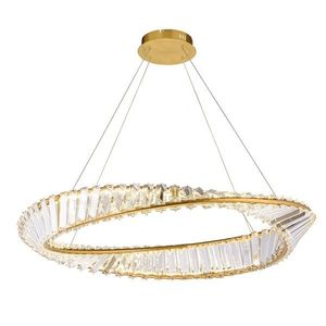 Krištáľový závesný LED luster APP1201-CP 50 cm zlatý/neutrálna biela vyobraziť