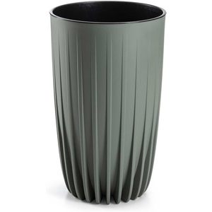 Květináč STRIPPED ECO III 25 cm zelený vyobraziť