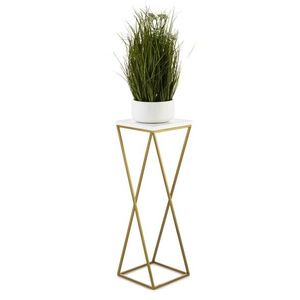 Květinový stojan LOFT I 70 cm zlatý/bílý vyobraziť