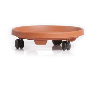 Miska pod kvetináče s kolieskami RONDOS 30, 5 cm odtieň terakota vyobraziť