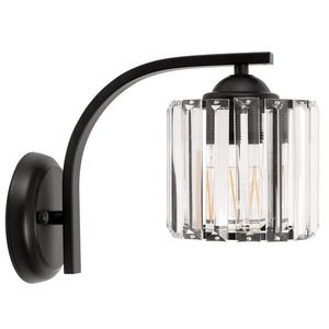 Nástenná lampa Bodil APP-512 1W čierna / kryštál vyobraziť