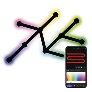 Nástenné LED svietidlo GoSmart Lines 9 dielov viacfarebné/čierne vyobraziť