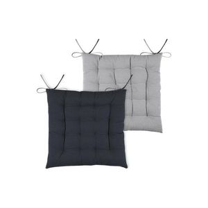 Obojstranný podsedák na stoličku Duo 40x40 cm antracitový/sivý vyobraziť