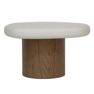 Odkladací stolík Floe 50 cm biely/orech vyobraziť