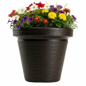 Plastový květináč Riflo 33, 9x39 cm mokka vyobraziť