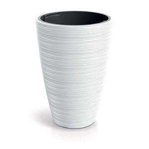 Plastový květináč Venas Round bílý II vyobraziť
