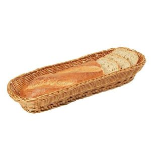 Plastový oválný košík na bagety FRANCIS 41x16 cm hnědý vyobraziť