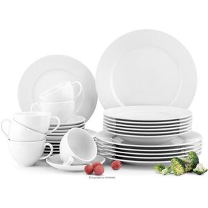 Porcelánová jedálenská súprava 30 ks riadu MUSCARI biela vyobraziť