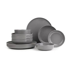 Porcelánová jídelní sada 12 ks Mod antracit vyobraziť