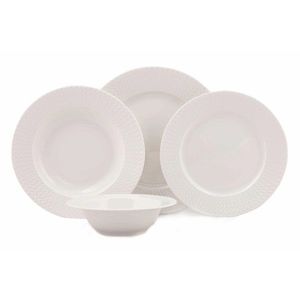 Porcelánová jídelní sada 24 ks Birny bílá vyobraziť