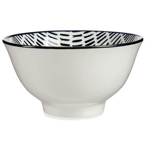 Porcelánová miska na polievku LINEAS 16 cm biela/čierna vyobraziť