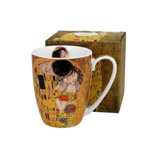 Porcelánový hrnček KLIMT THE KISS 350 ml hnedý vyobraziť