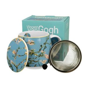 Porcelánový hrnček Van Gogh Almond Blossom so sitkom 430 ml viacfarebný vyobraziť