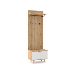 Predsieňová stena Nordic 65 cm dub Evoke/biela vyobraziť