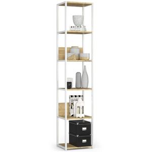Regál LOFT 40 cm biely/dub artisan vyobraziť