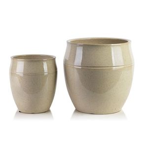 Sada 2 ks keramických kvetináčov NEVA BEIGE XIV béžová vyobraziť