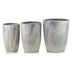 Sada 3 ks kvetináčov NEVA MARBLE IX béžová/sivá vyobraziť