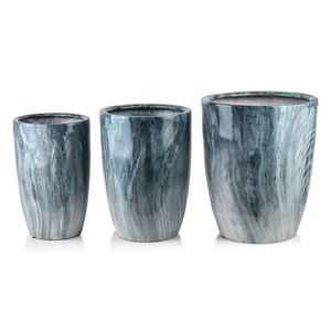 Sada 3 ks květináčů NEVA MARBLE VII modrá vyobraziť