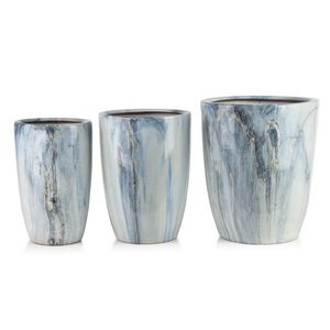 Sada 3 ks kvetináčov NEVA MARBLE VIII modrá vyobraziť