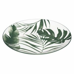 Sada 6 ks tanierov LEAFS 26, 5 cm biela/zelená vyobraziť