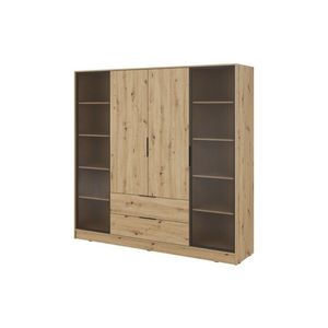 Šatníková skriňa Kelly 4D RD s tyčou 206 cm dub artisan vyobraziť