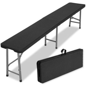 Skladacia cateringová lavica RATTAN 180 cm čierna vyobraziť