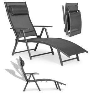 Skládací lehátko SIMPLE MultiGarden šedé vyobraziť