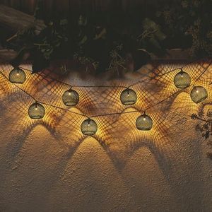 Solární LED světelný řetěz Vamas 3, 8 m černý/teplá bílá vyobraziť