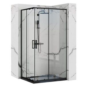Sprchovací kút Rea Punto 80x100 čierny vyobraziť
