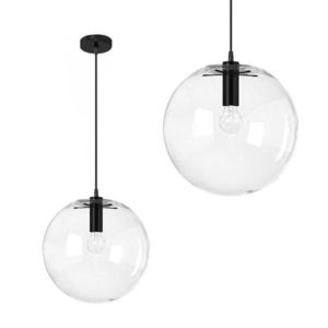 Stropné svietidlo Lassi Black 30 cm transparentné vyobraziť