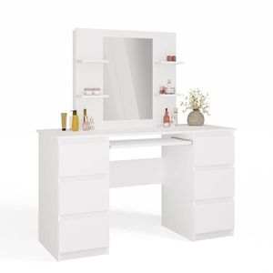 Toaletný stolík Marina Kuba 130 cm biely vyobraziť