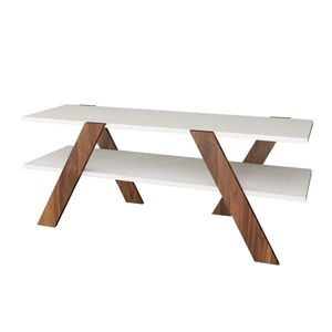 TV stolek BASIC 120 cm bílý/ořech vyobraziť