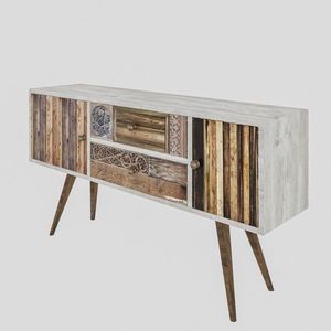 TV stolík ODENSE 122 cm biely/orech vyobraziť