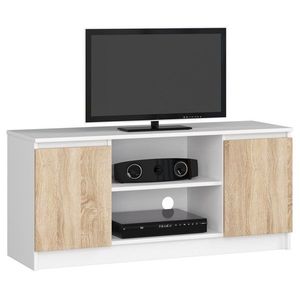 TV stolík Tonon 120 cm biely/sonoma vyobraziť