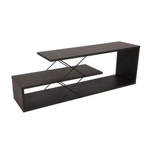 TV stolík Zigzag 120 cm tmavo hnedý vyobraziť