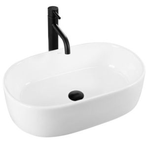 Umývadlo na dosku Rea Alma 57 cm biele vyobraziť
