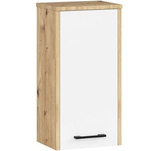 Závesná kúpeľňová skrinka Fin 30 cm dub artisan/biela vyobraziť