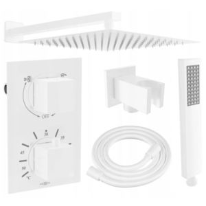 MEXEN/S MEXEN/S - Cube DR02 podomietkový sprchový SET + slim sprcha 25, biela 77502DR0225-20 vyobraziť